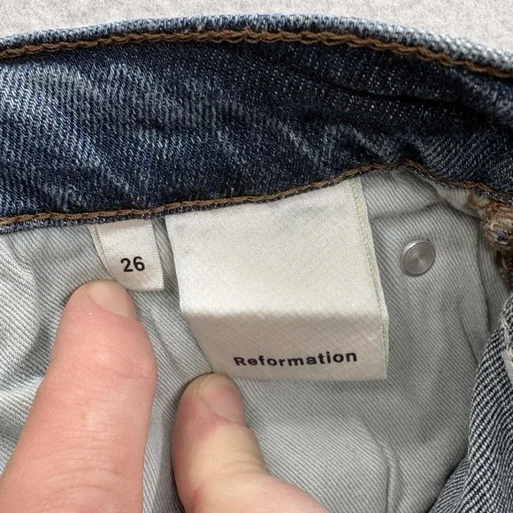 Reformation Serena High Rise Skinny Jeans Womens 26 Blue Stretch Denim Kasai - Picture 6 of 15